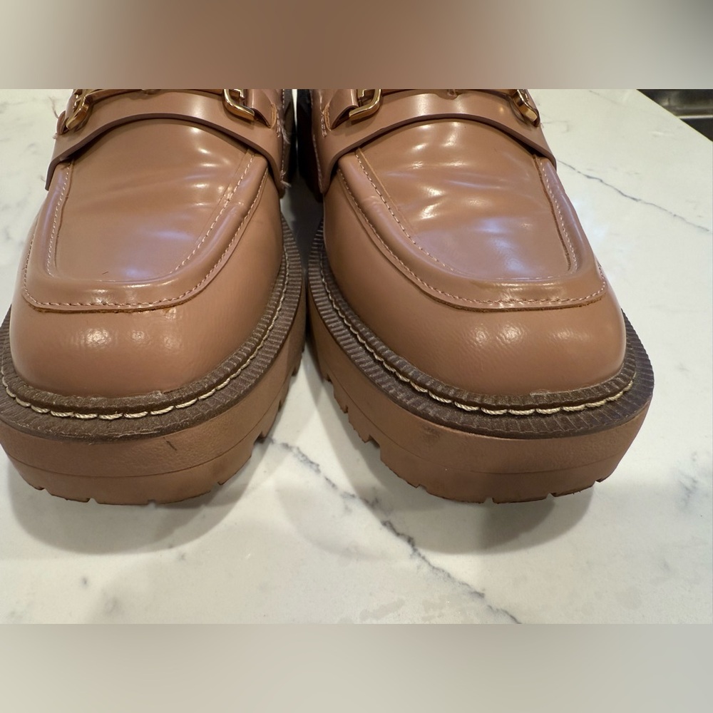 Sam Edelman x Anthropologie Laurs Lug Sole Loafer in Maple Sugar (Nude) US 8.5 - Picture 13 of 16